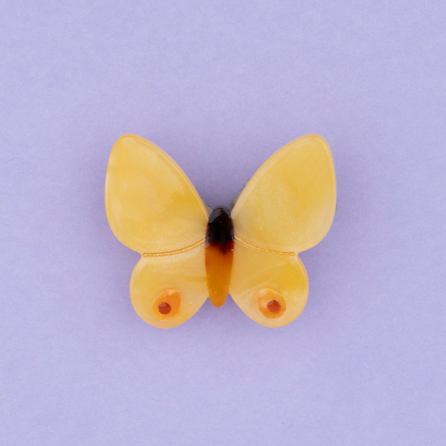 Barrette Papillon Jaune
