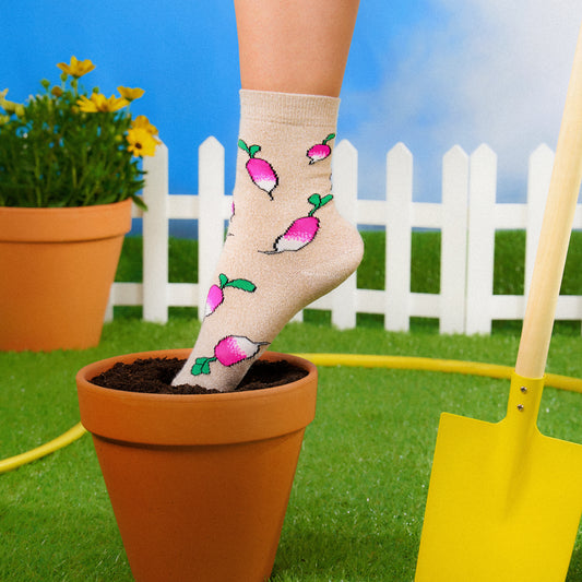 Chaussettes à paillettes Radis