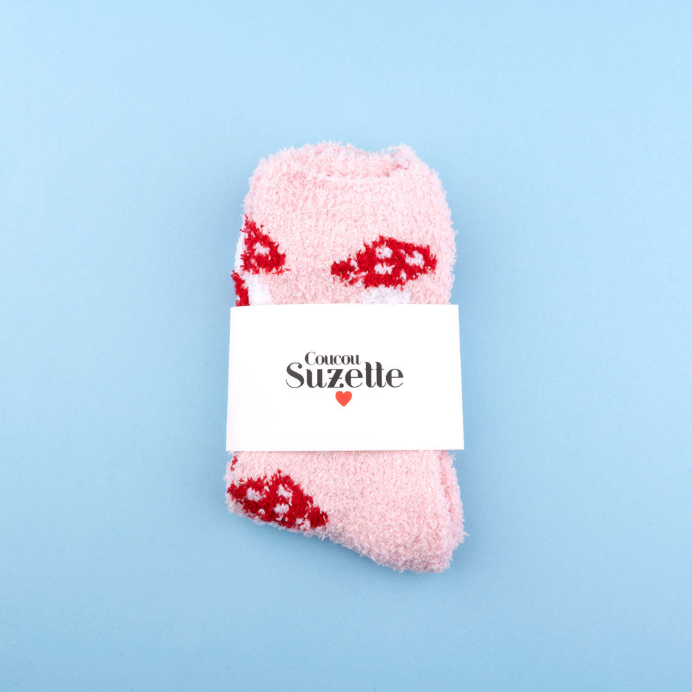 Mushroom Fuzzy Socks