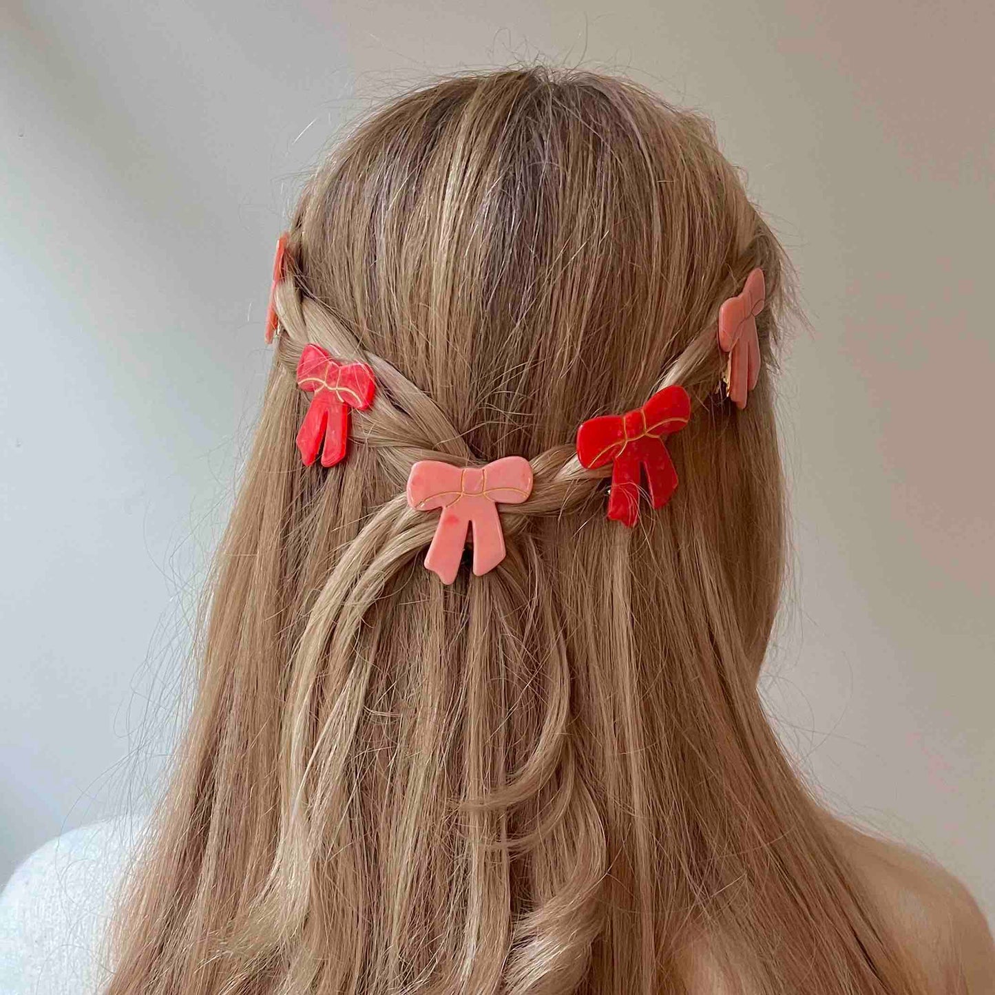 Barrette Noeud Rose