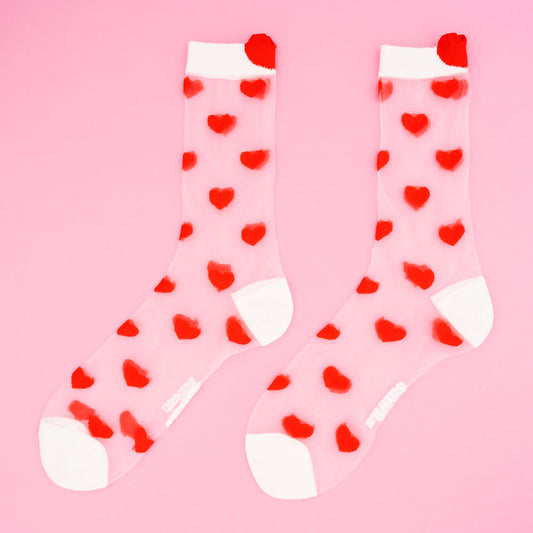 Heart Sheer Socks