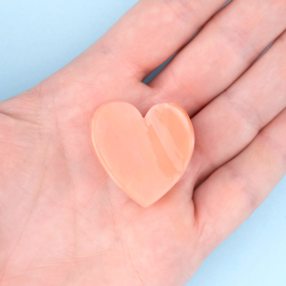 Mini pince à cheveux Coeur Rose