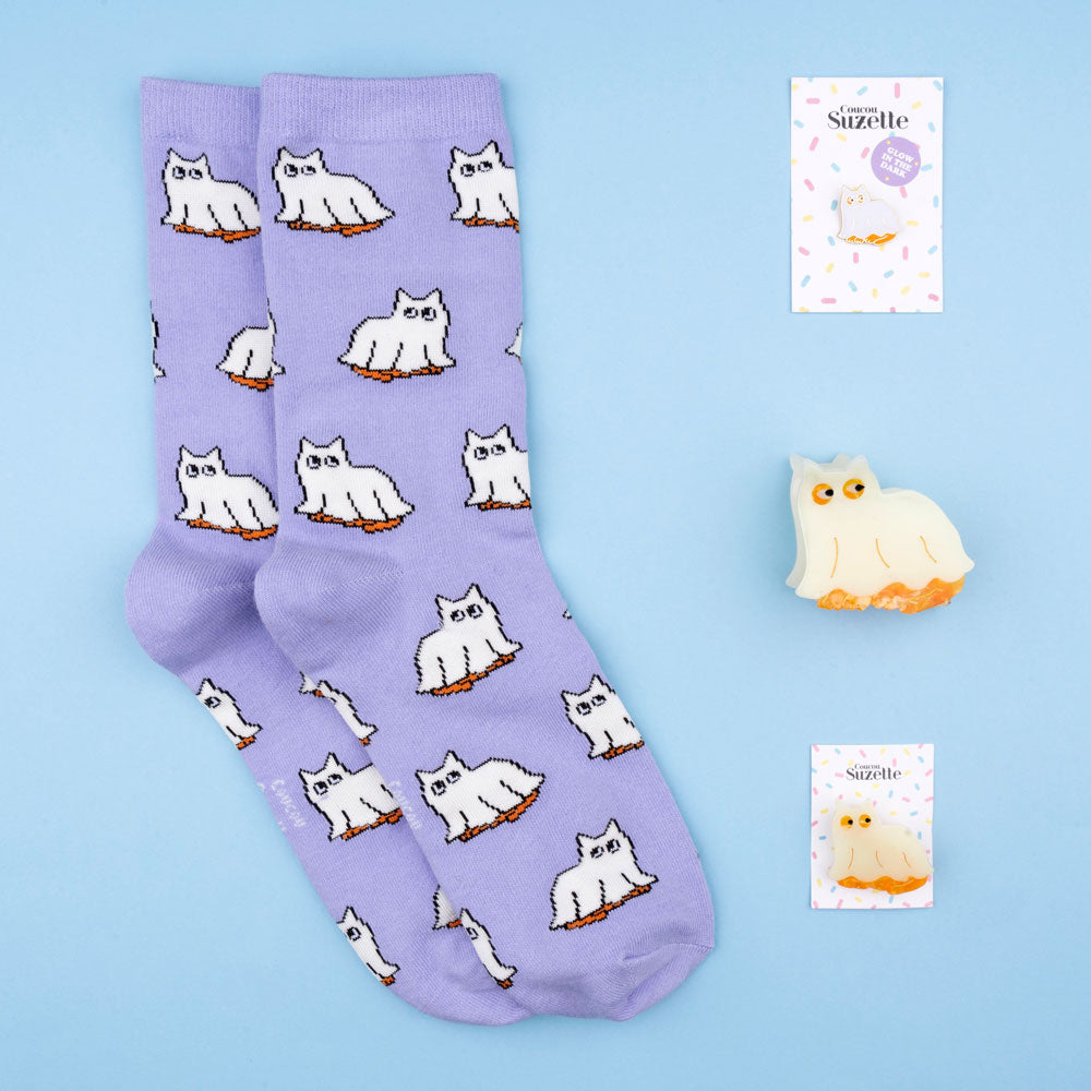 Ghost Cat Pin