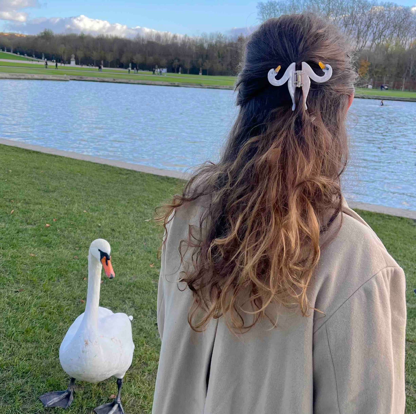 Pince à cheveux Cygne