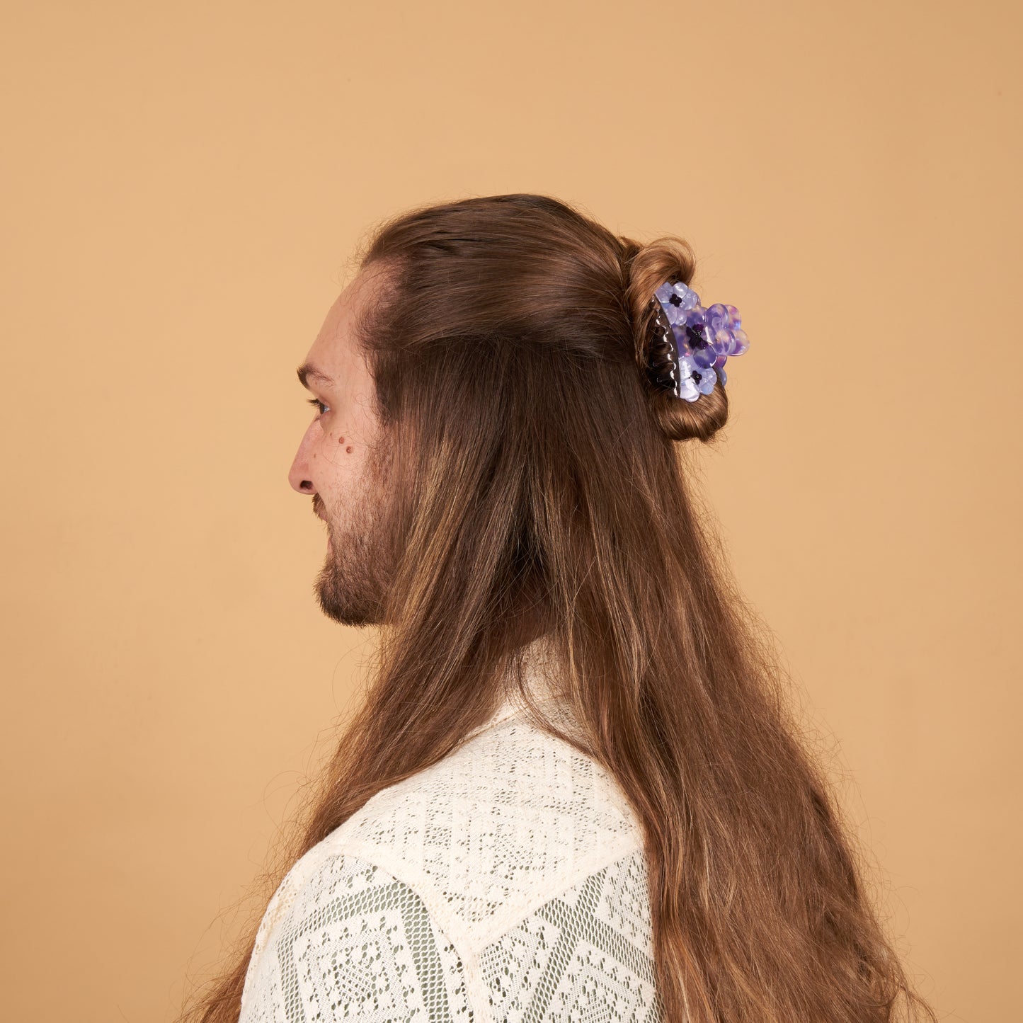 Three Pansies Hair Claw