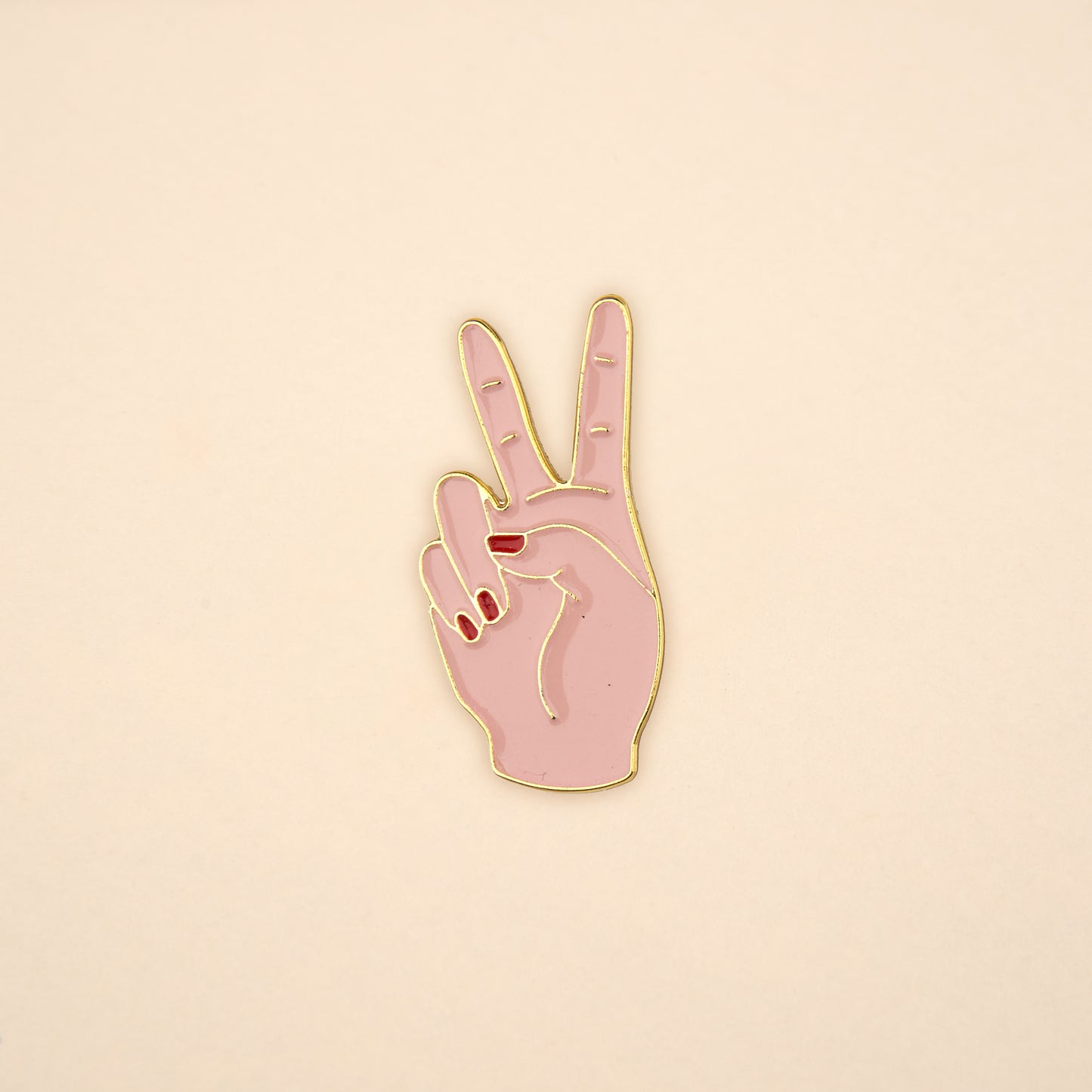 Peace Out Pin - White