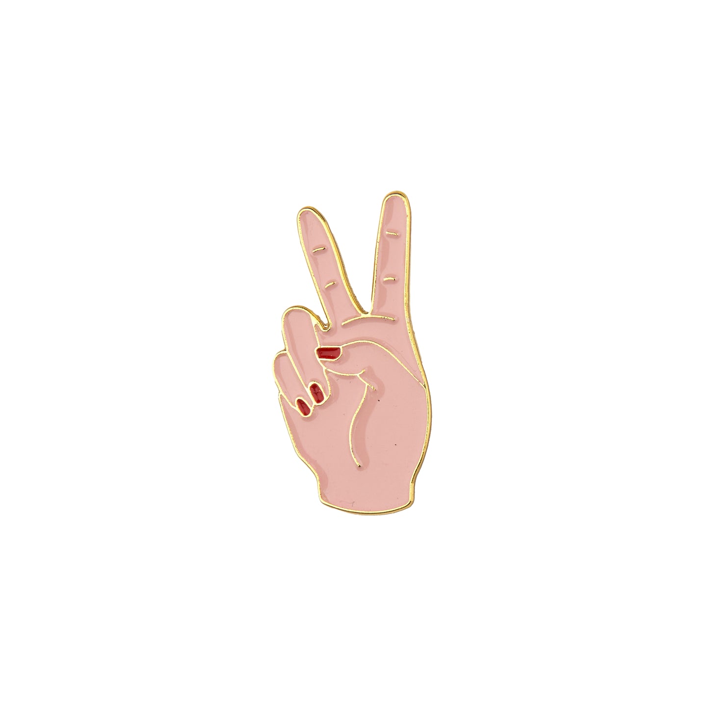 Peace Out Pin - White