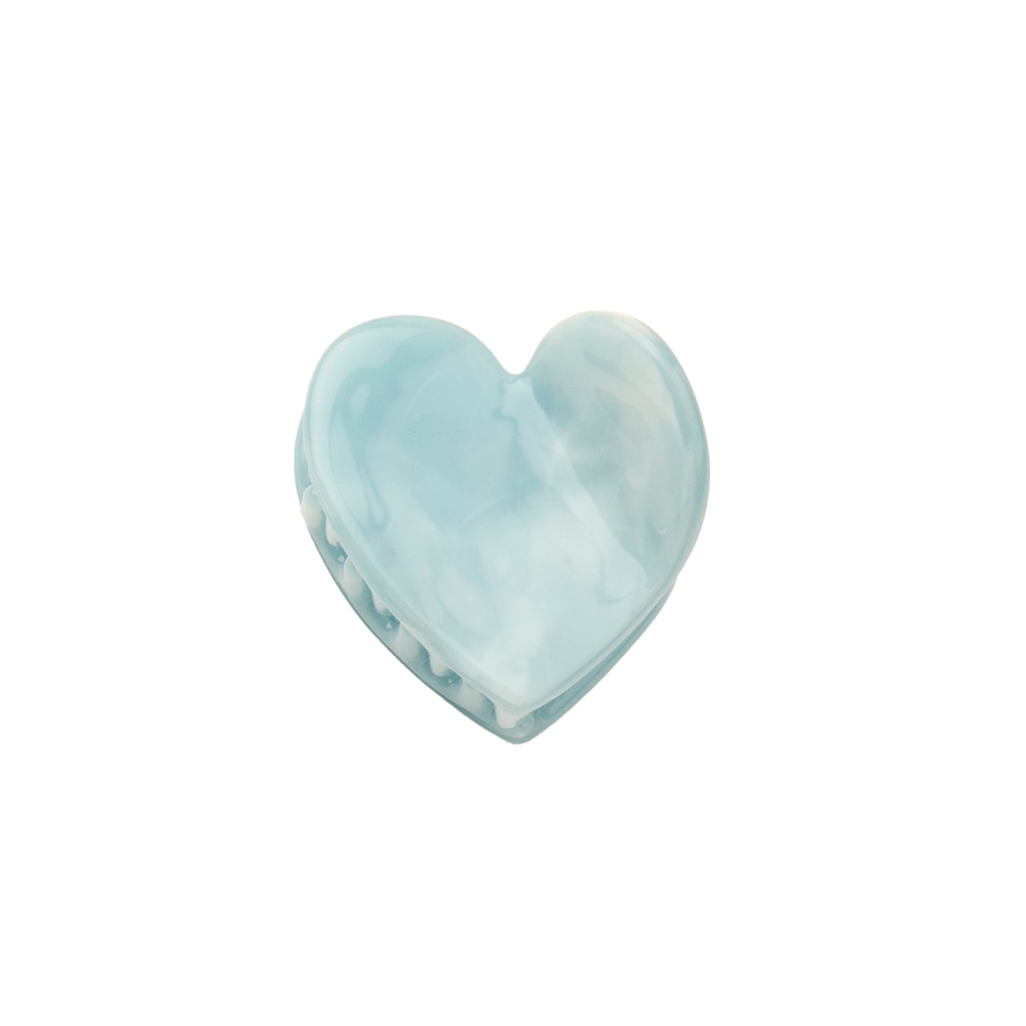 Blue Heart Mini Hair Claw
