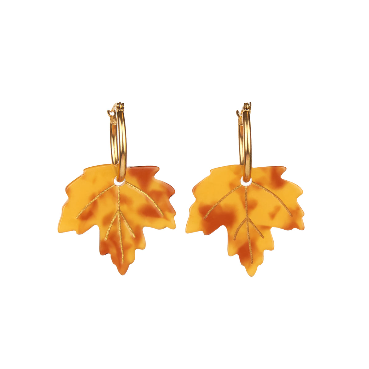 Boucles d'oreilles Feuille d'Érable