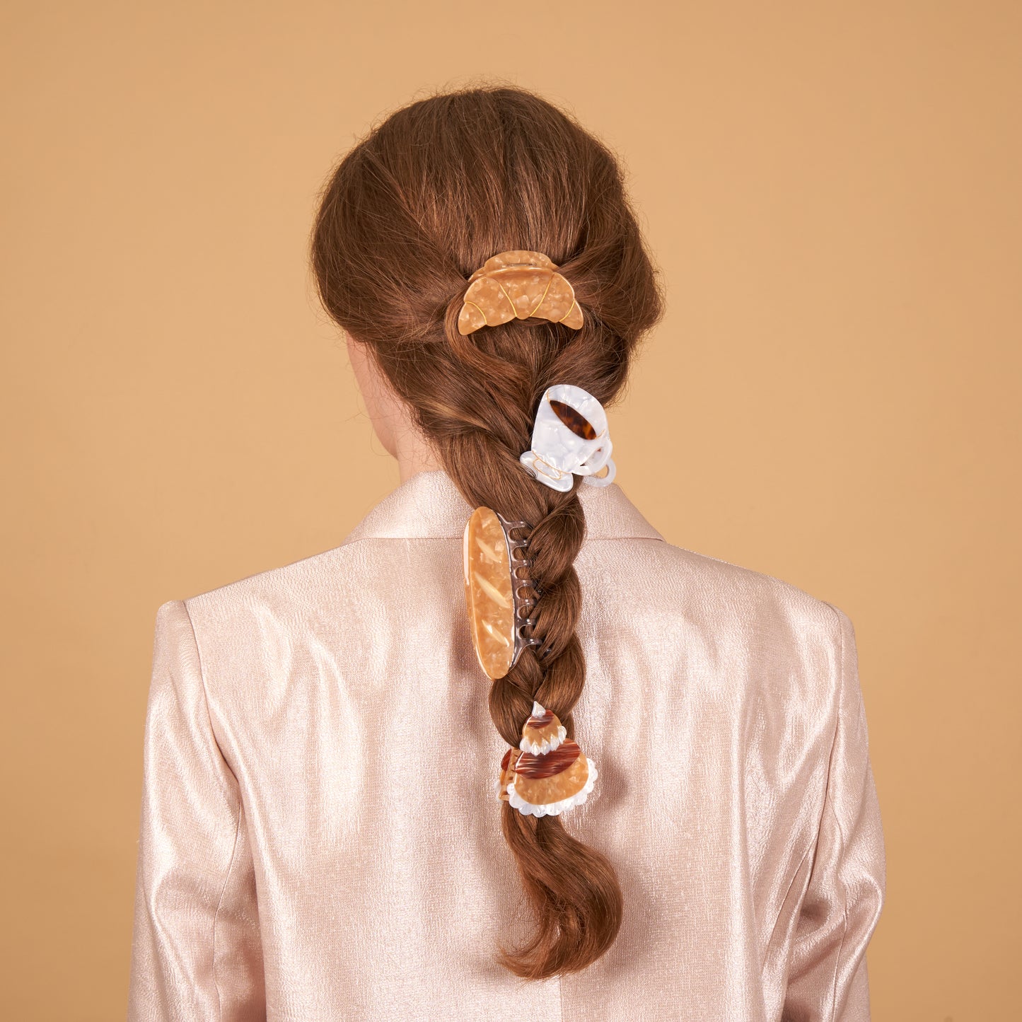 Pince à cheveux Café
