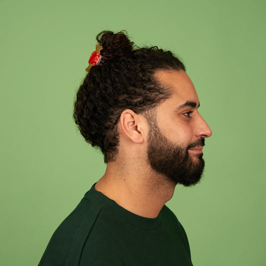 Mini pince à cheveux Papillote Rouge