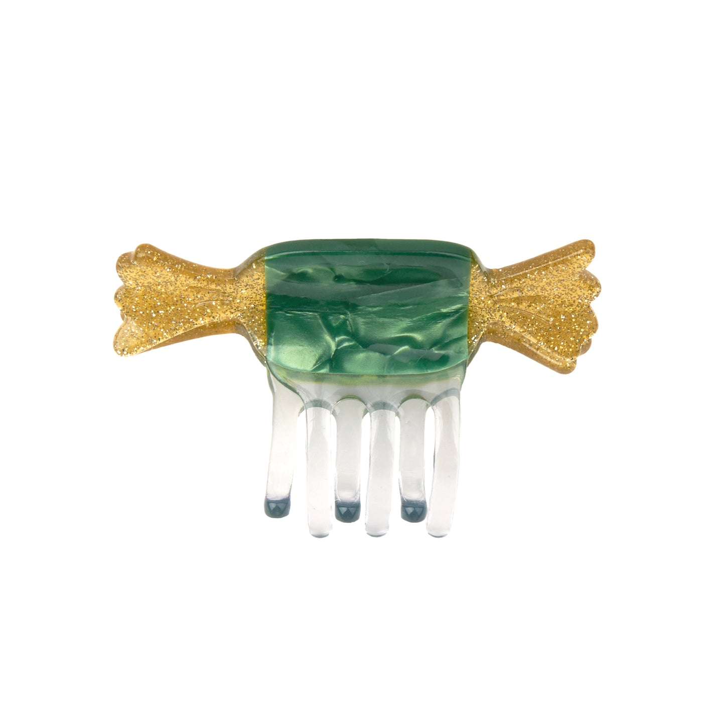 Mini pince à cheveux Papillote Verte