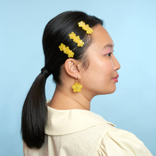 Barrette Bouton d'or