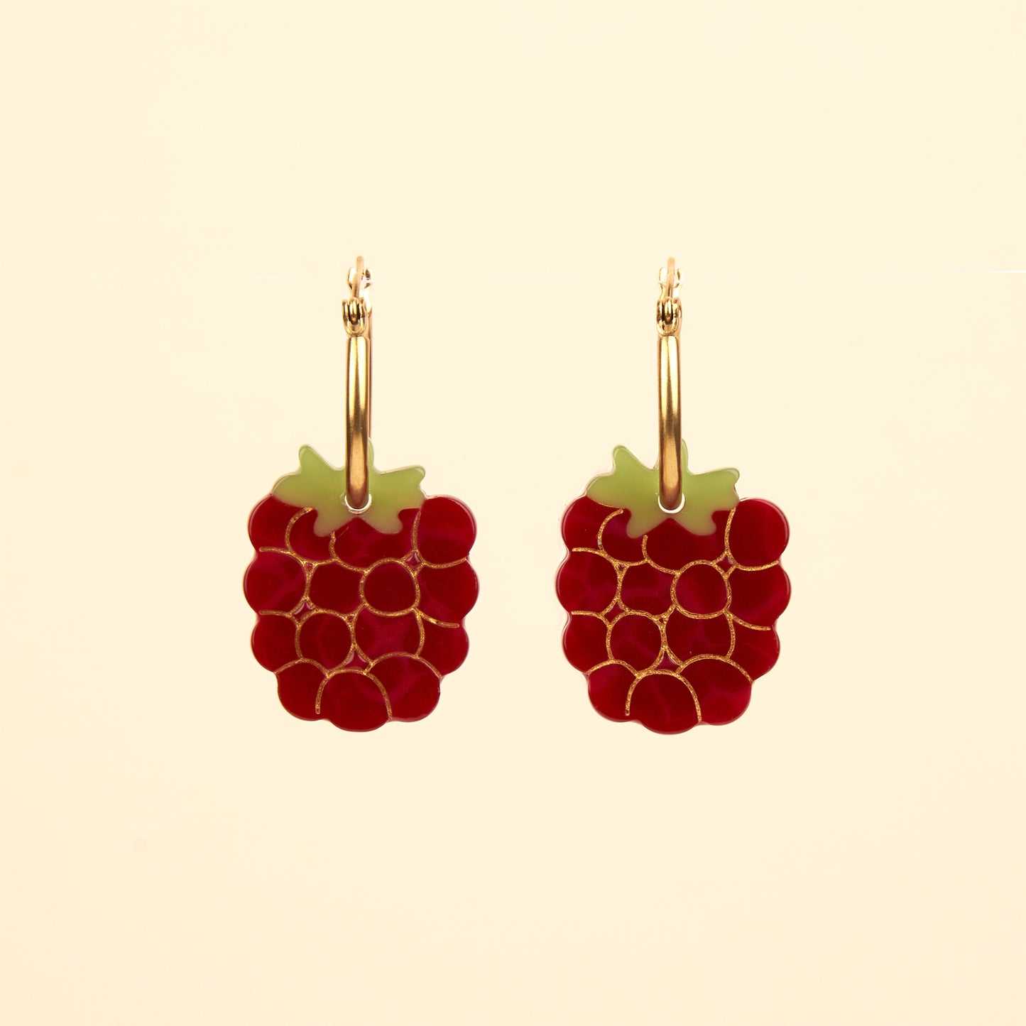 Raspberry Earrings