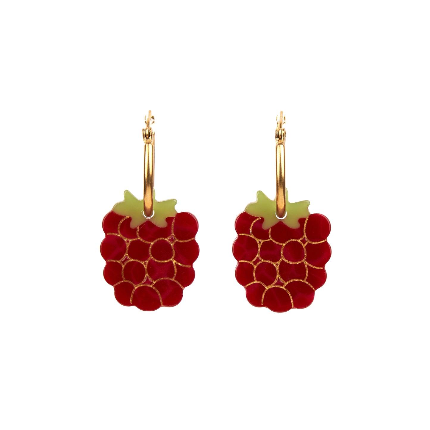Raspberry Earrings