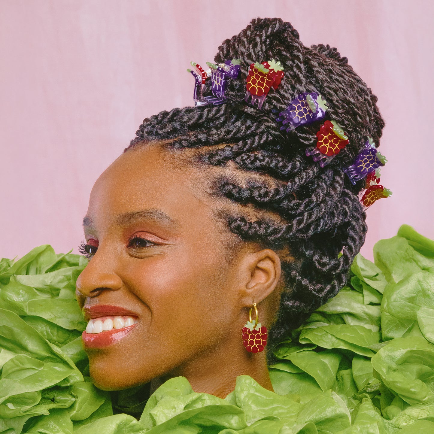 Raspberry Earrings