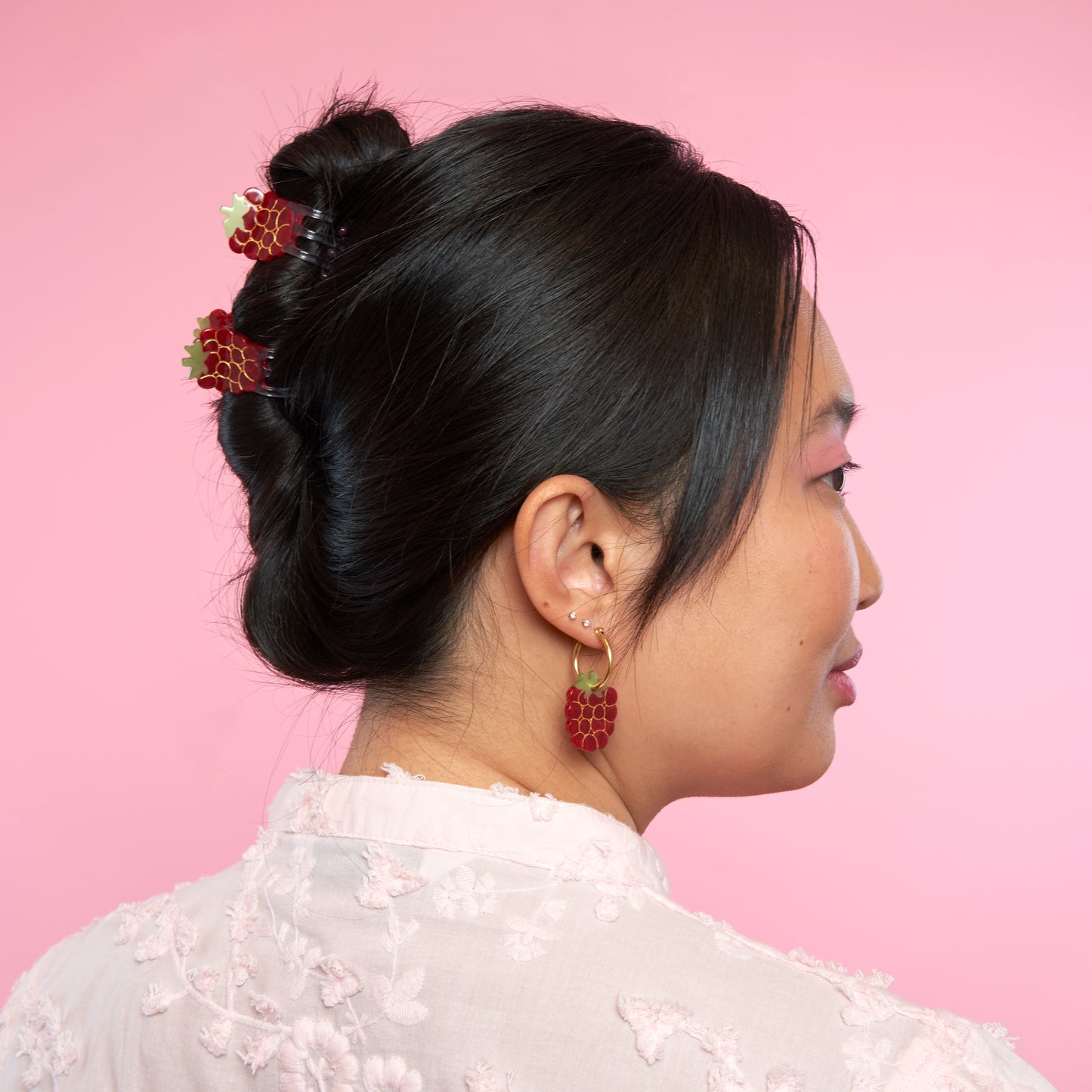 Raspberry Mini Hair Claw