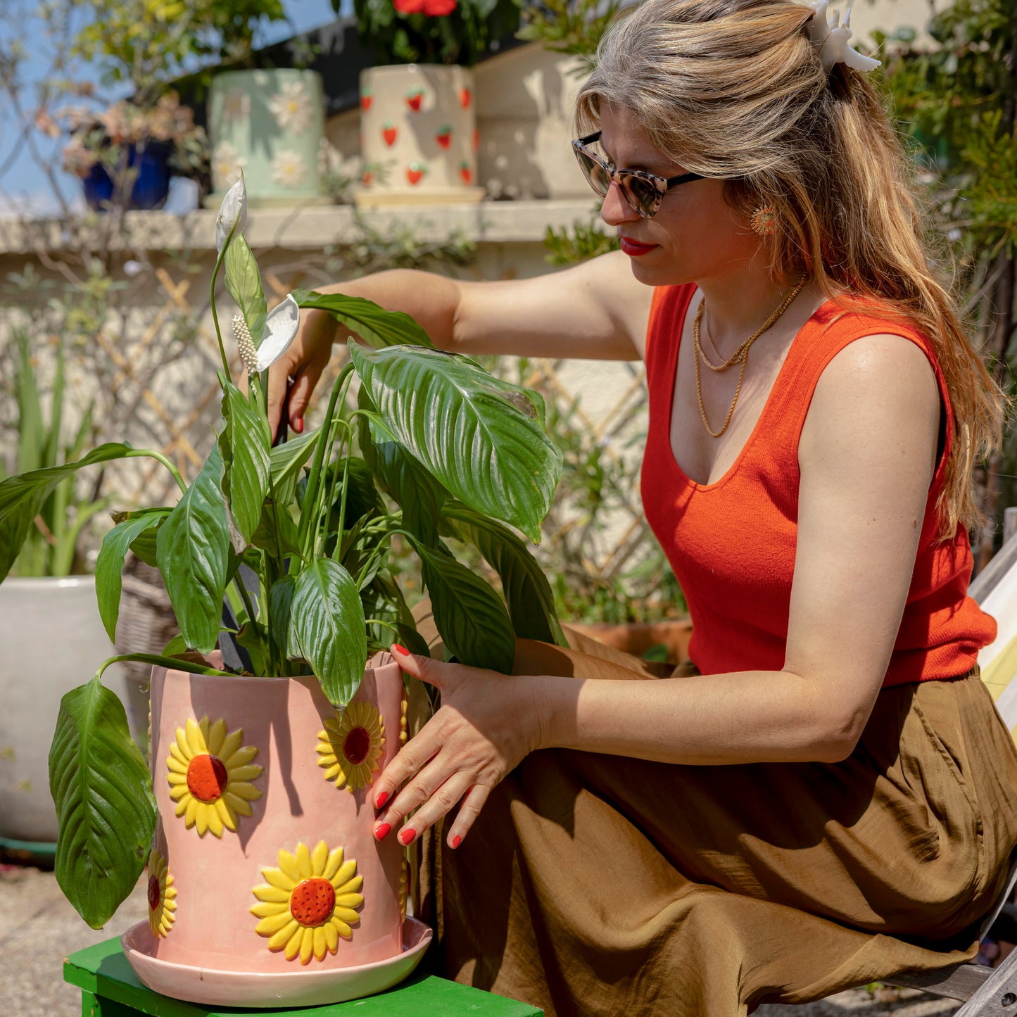 Sunflower Flower Pot