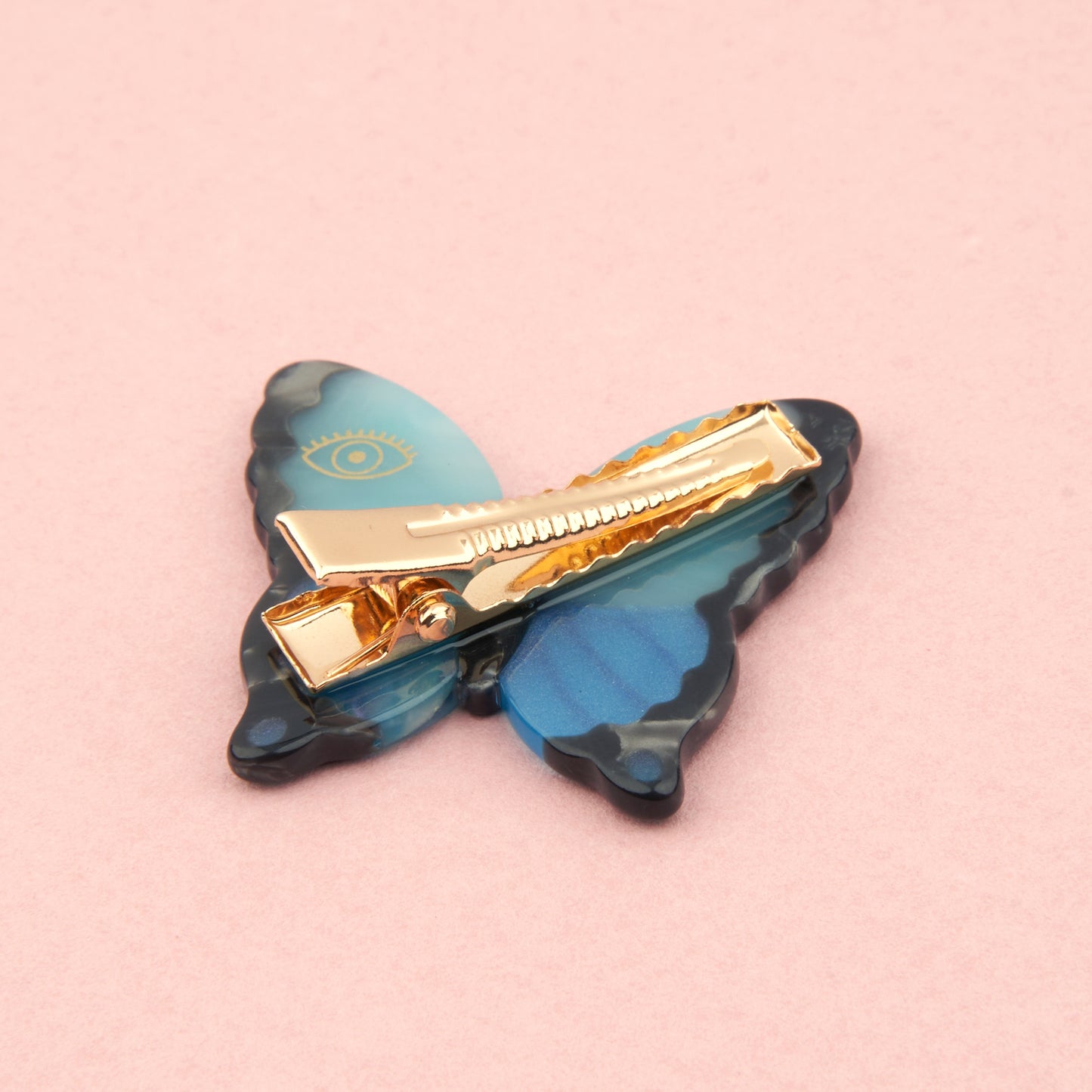 Barrette Papillon Bleu