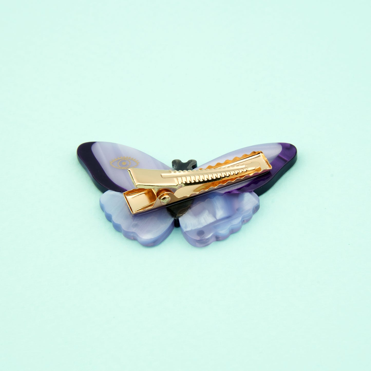 Barrette Papillon Mauve