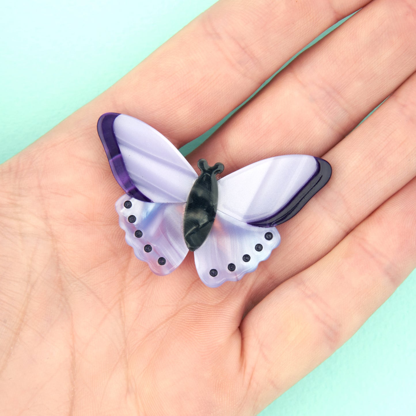 Barrette Papillon Mauve