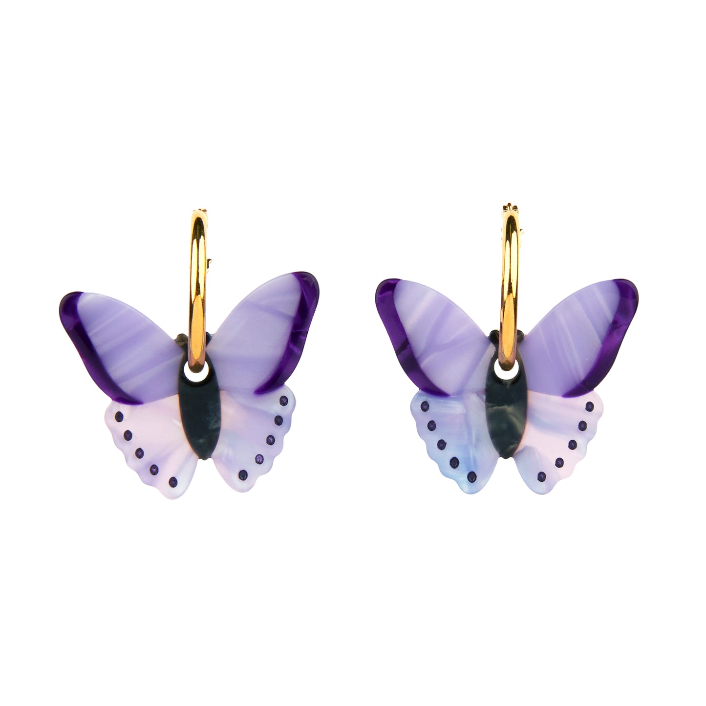 Boucles d'oreilles Papillon Mauve