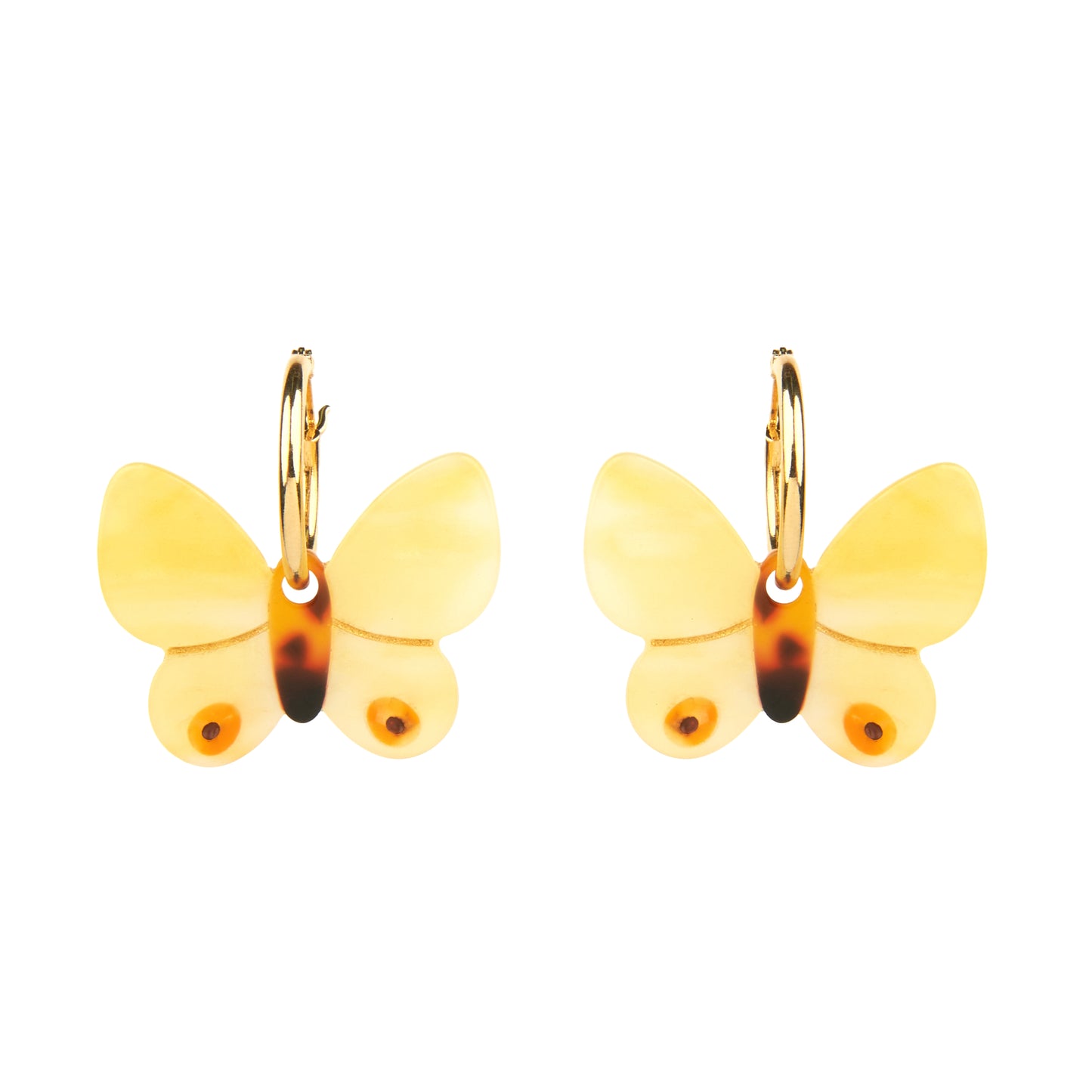 Yellow Butterfly Earrings