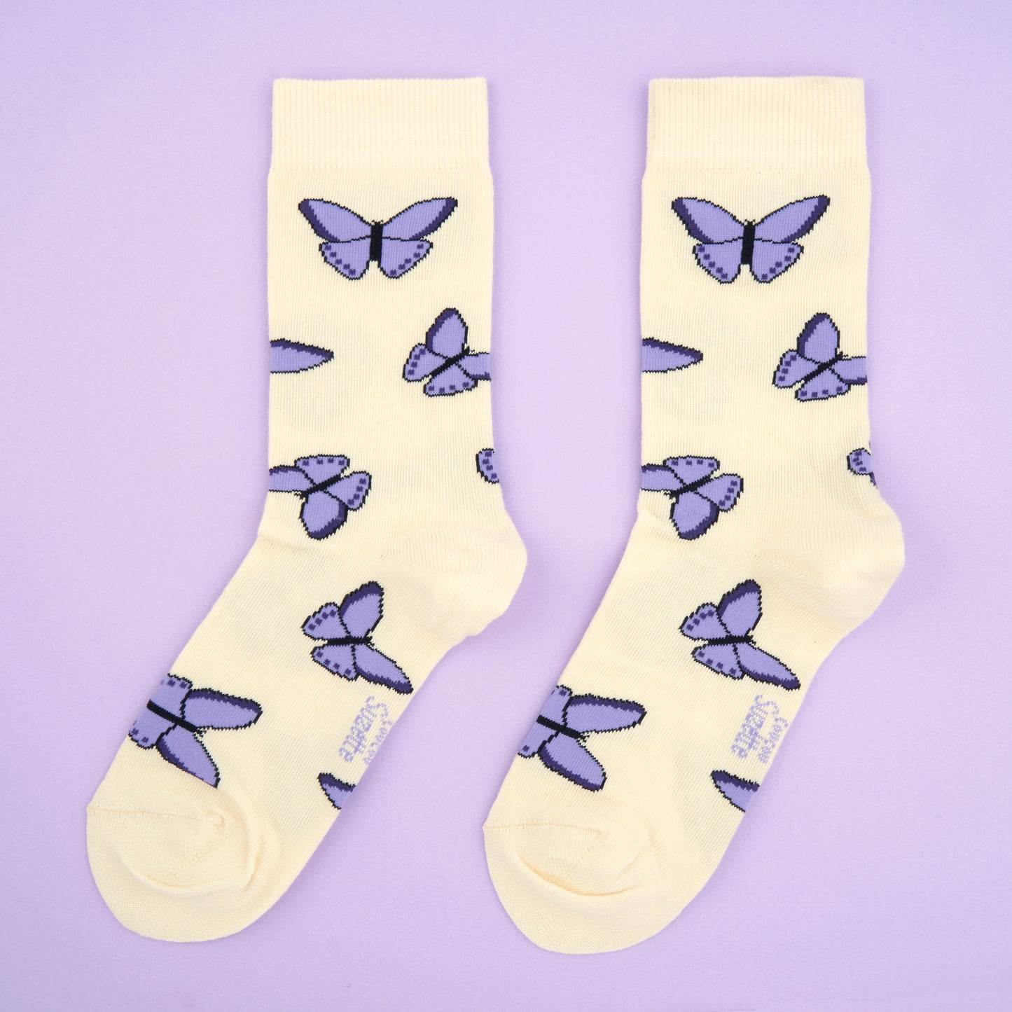 Purple Butterfly Socks