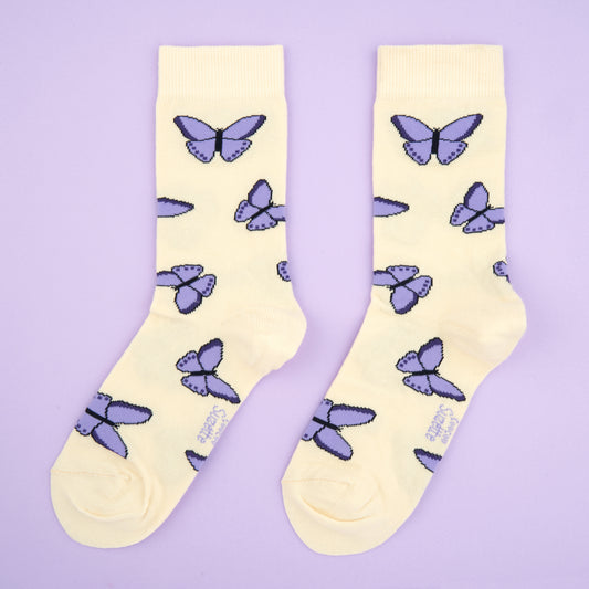 Chaussettes Papillon Mauve