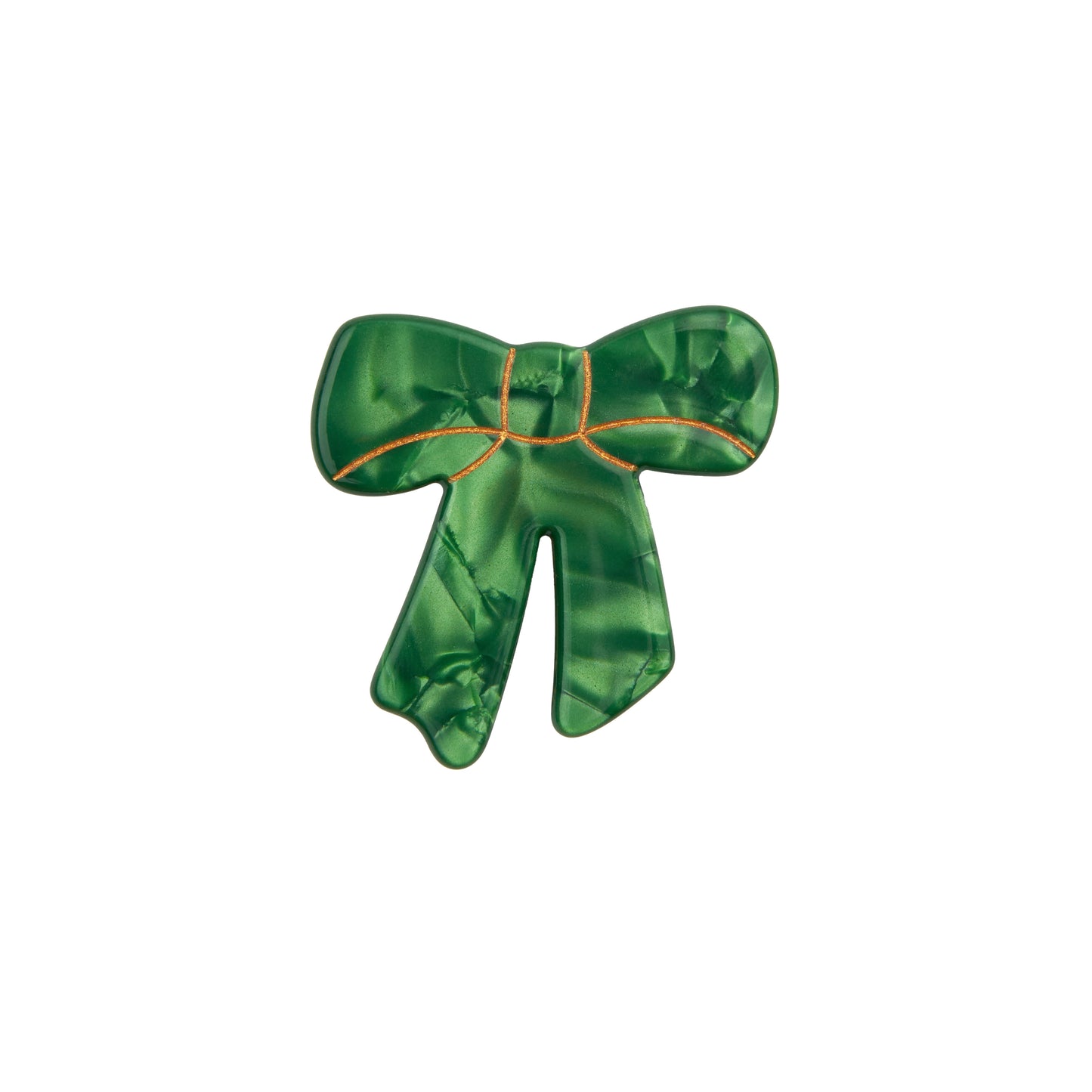 Green Ribbon Hair Clip