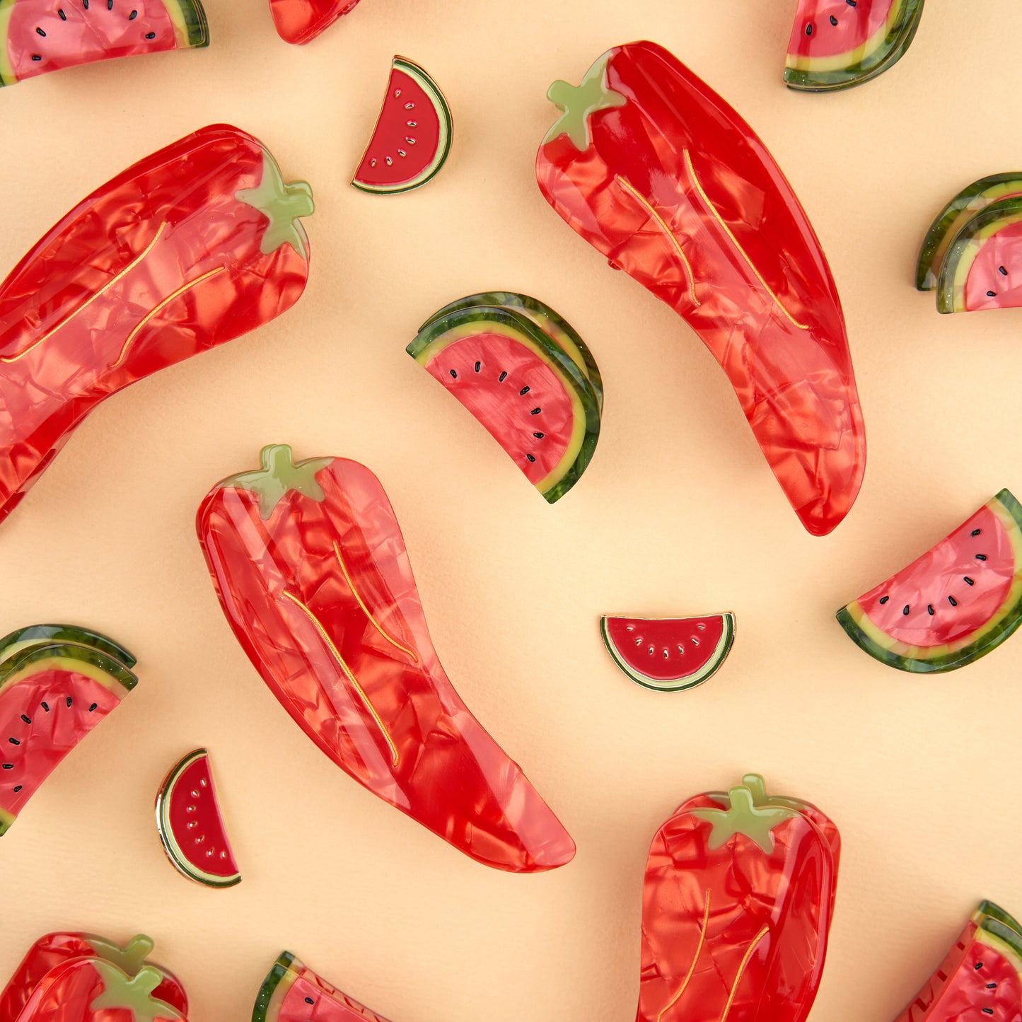 Watermelon Mini Hair Claw