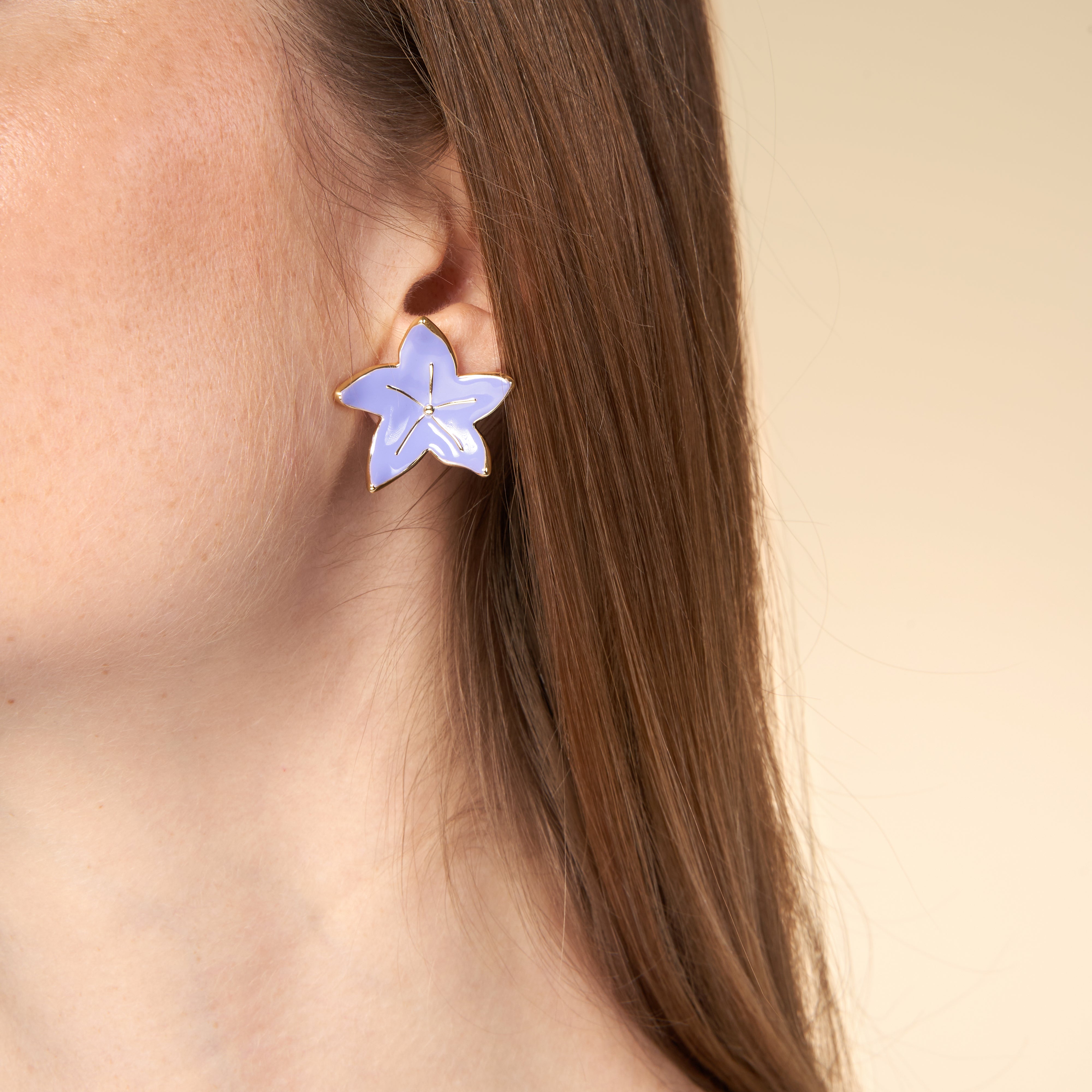 Asymmetrical Floral Earrings - trendy statement jewelry | Coucou