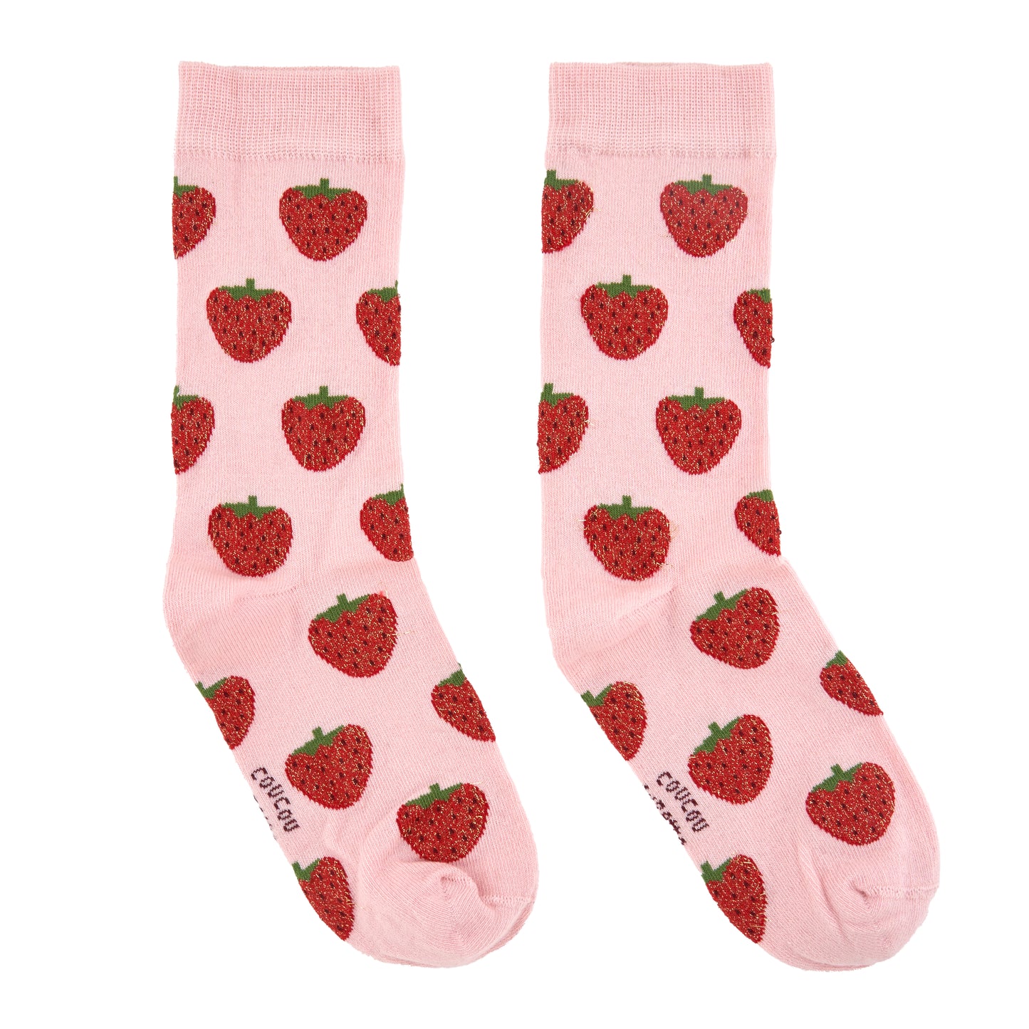 Chaussettes à paillettes Fraise
