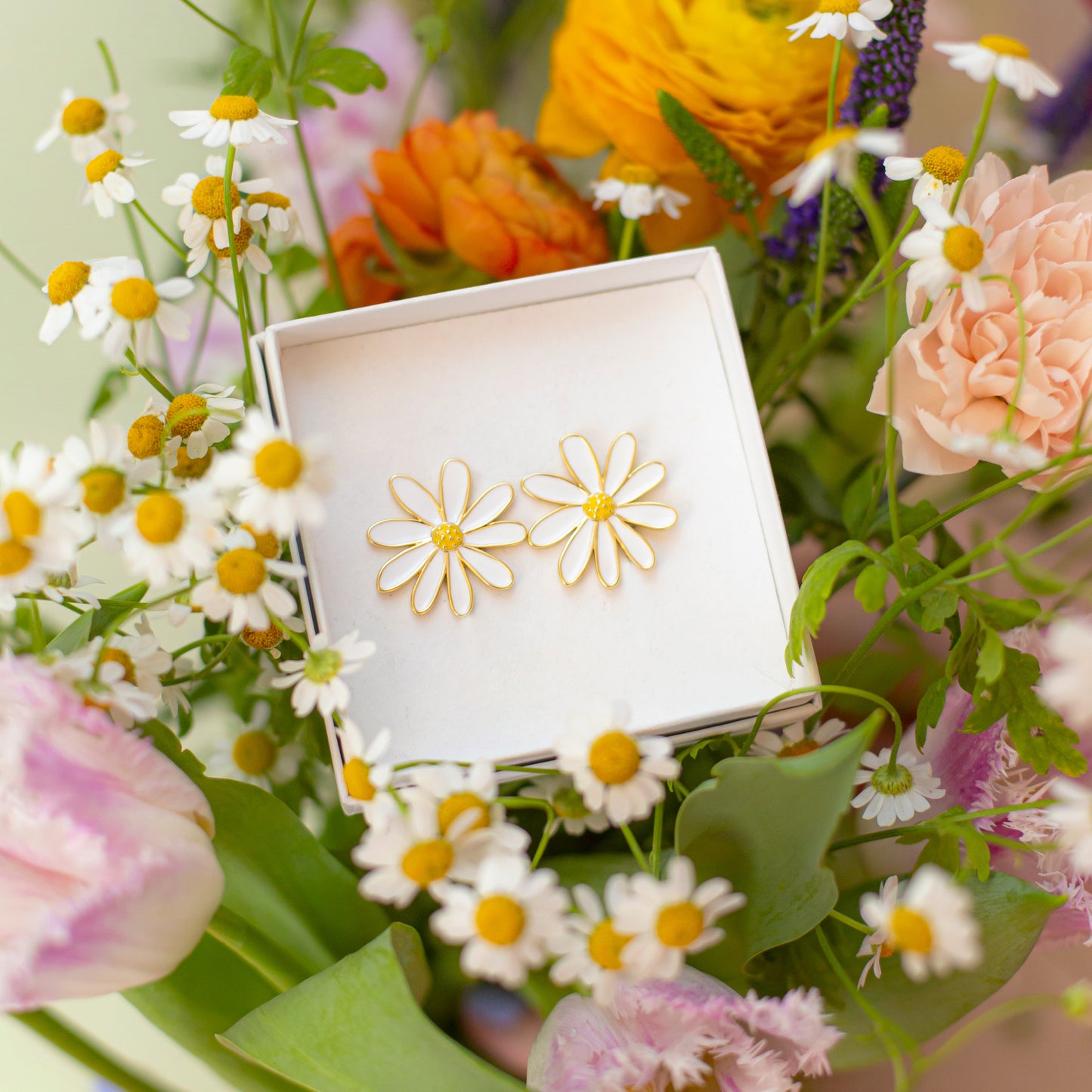 Boucles d'oreilles Marguerite