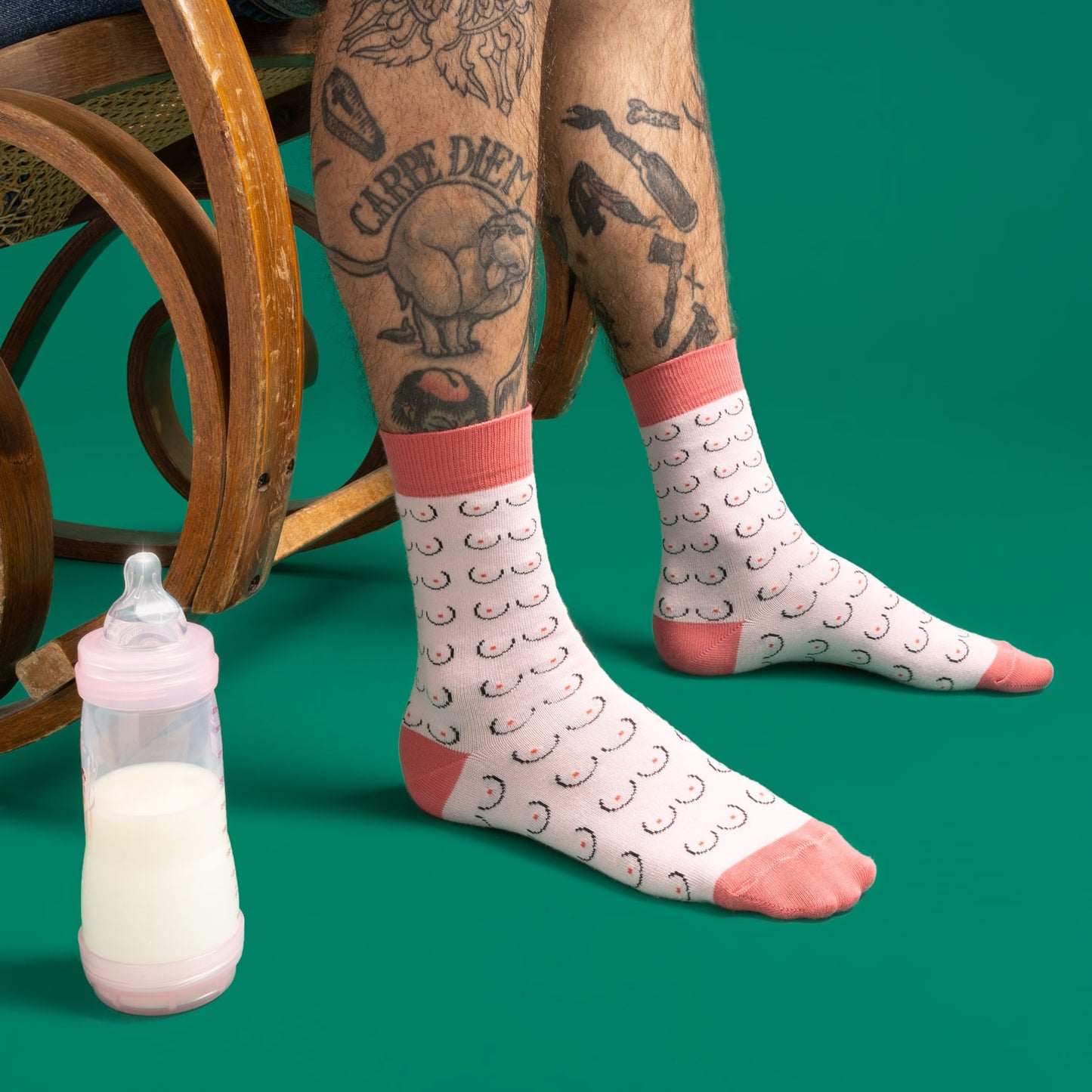 Chaussettes Seins - Blanc - Coucou Suzette