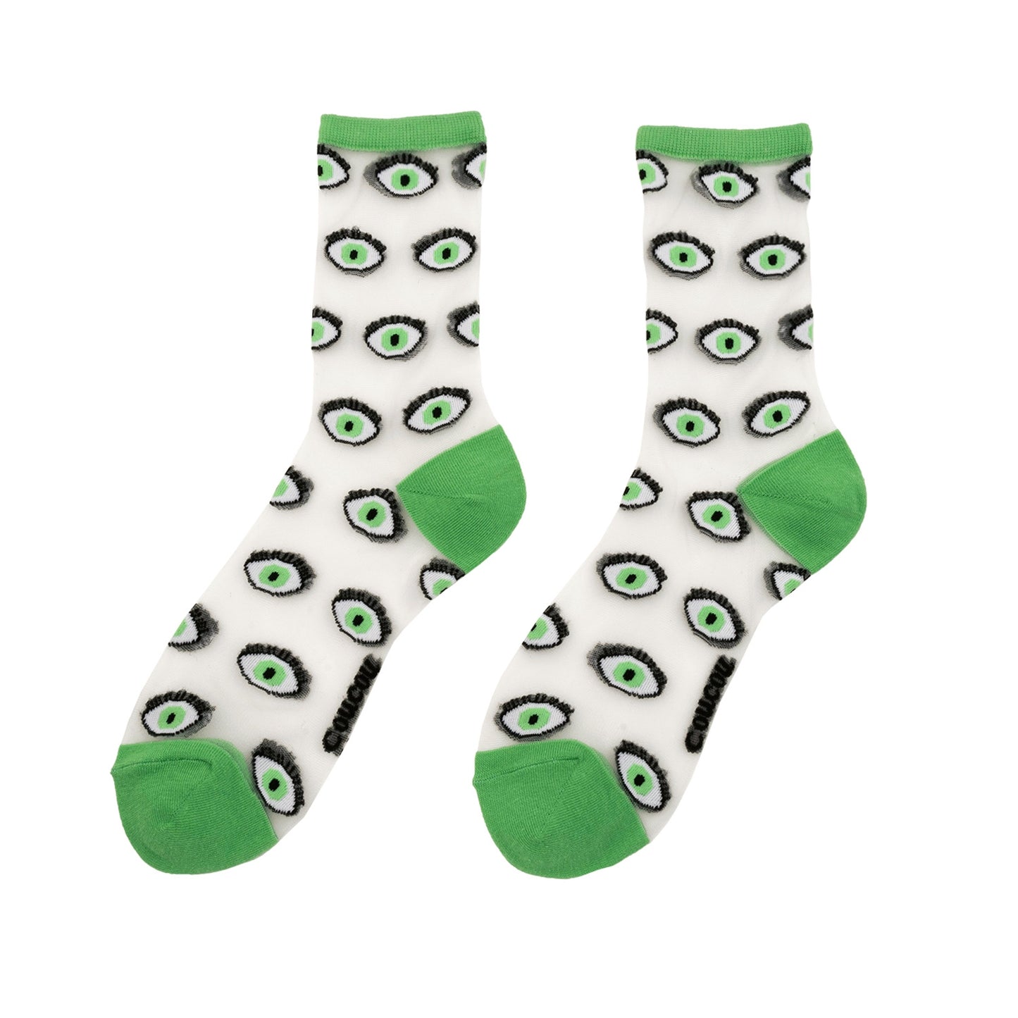 Chaussettes transparentes Oeil - Vert - Coucou Suzette