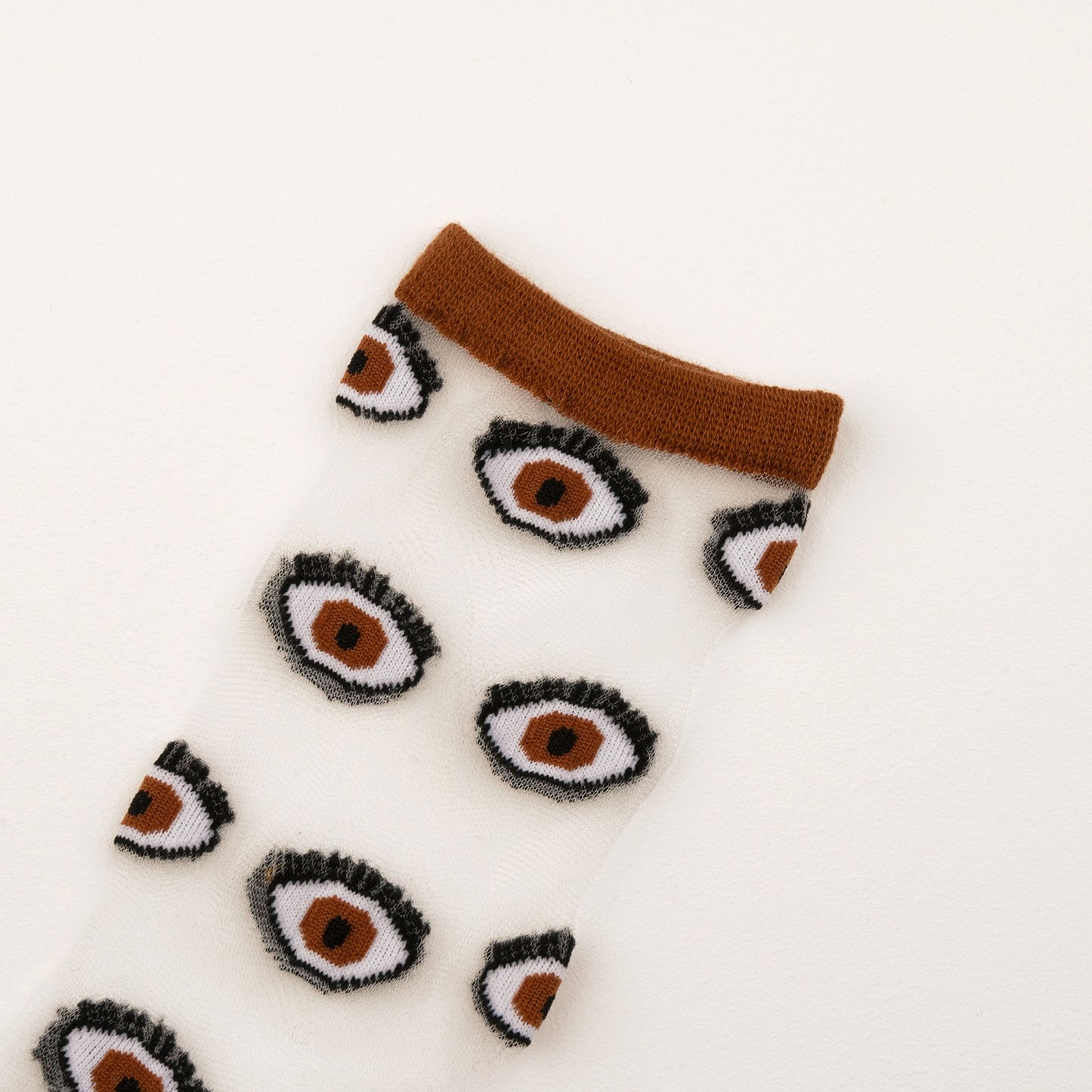 Chaussettes transparentes Oeil - Marron - Coucou Suzette