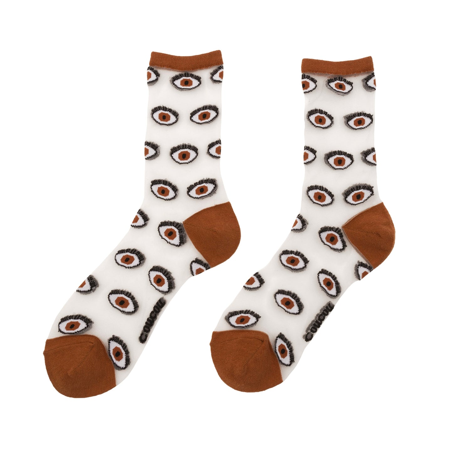 Chaussettes transparentes Oeil - Marron - Coucou Suzette