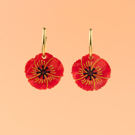 Boucles d'oreilles Coquelicot