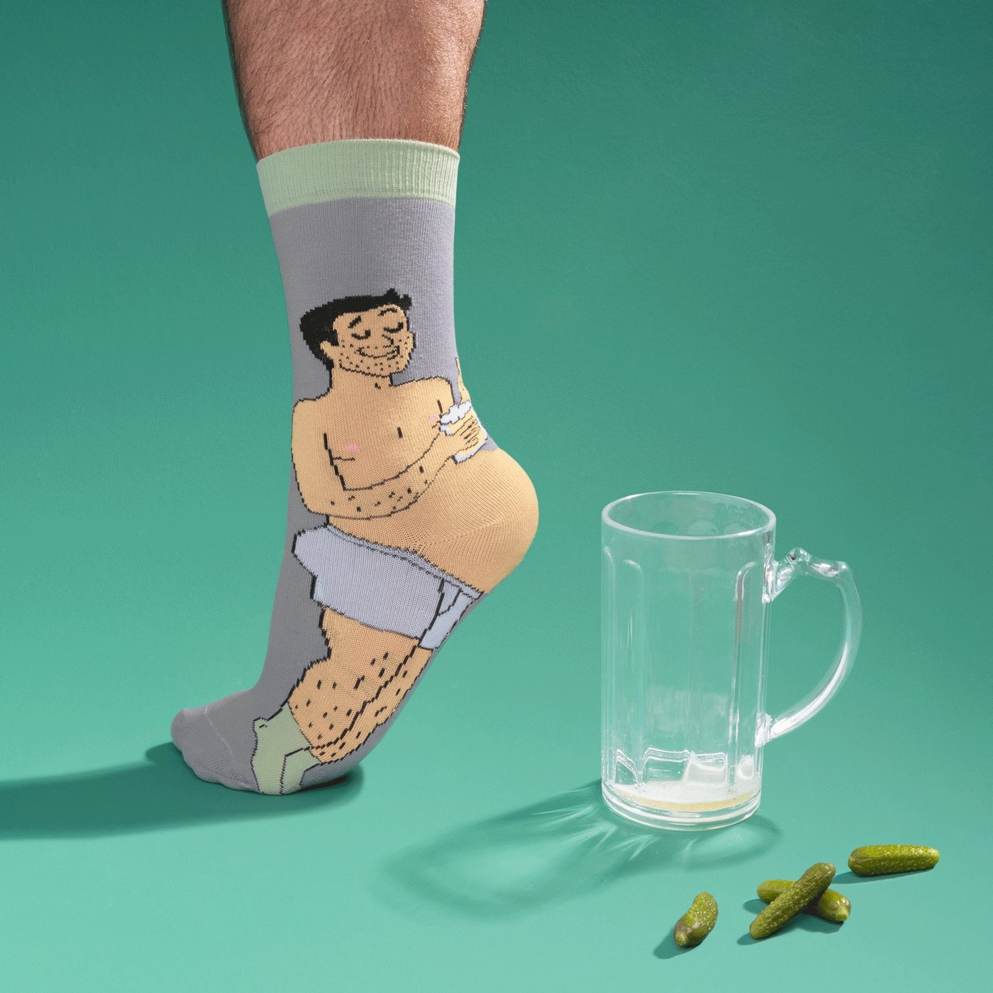 Chaussettes Bidon Bière - Blanc - Coucou Suzette