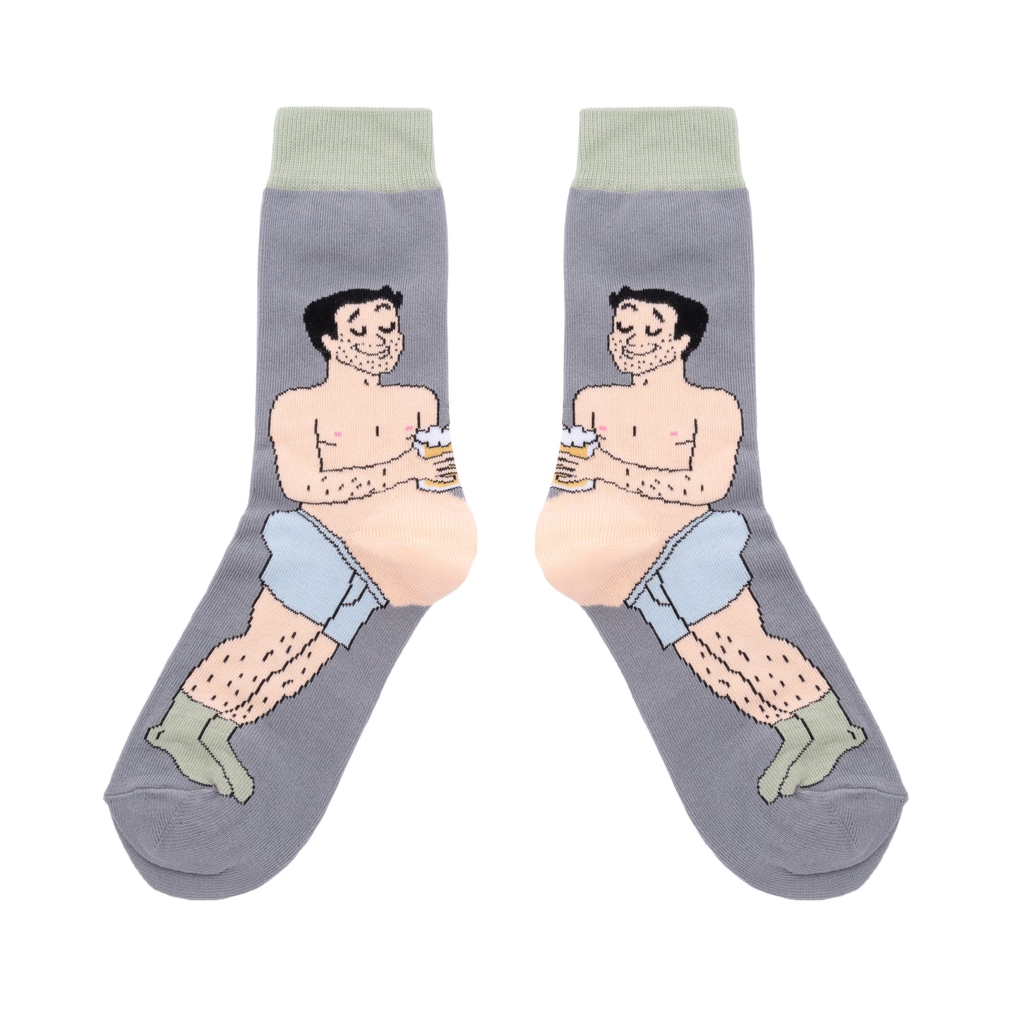 Chaussettes Bidon Bière - Blanc - Coucou Suzette