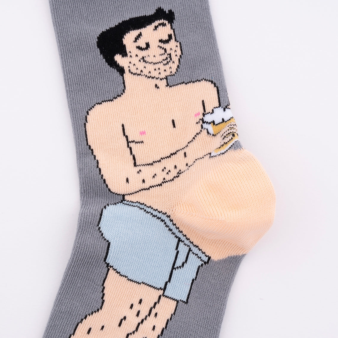 Chaussettes Bidon Bière - Blanc - Coucou Suzette