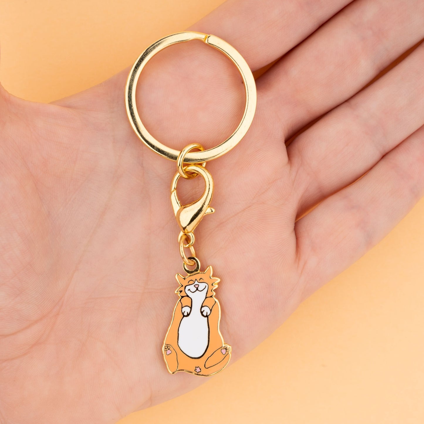 Ginger Cat Keychain / Pet Tag