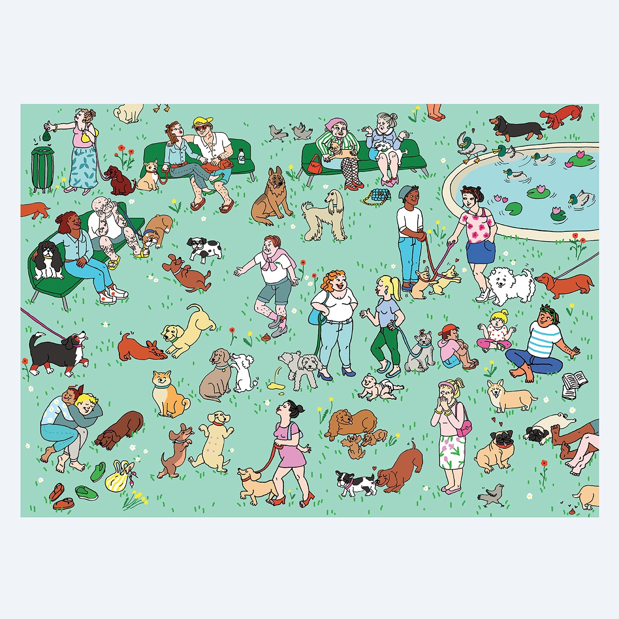 Puzzle Journée au Parc à chiens - Coucou Suzette