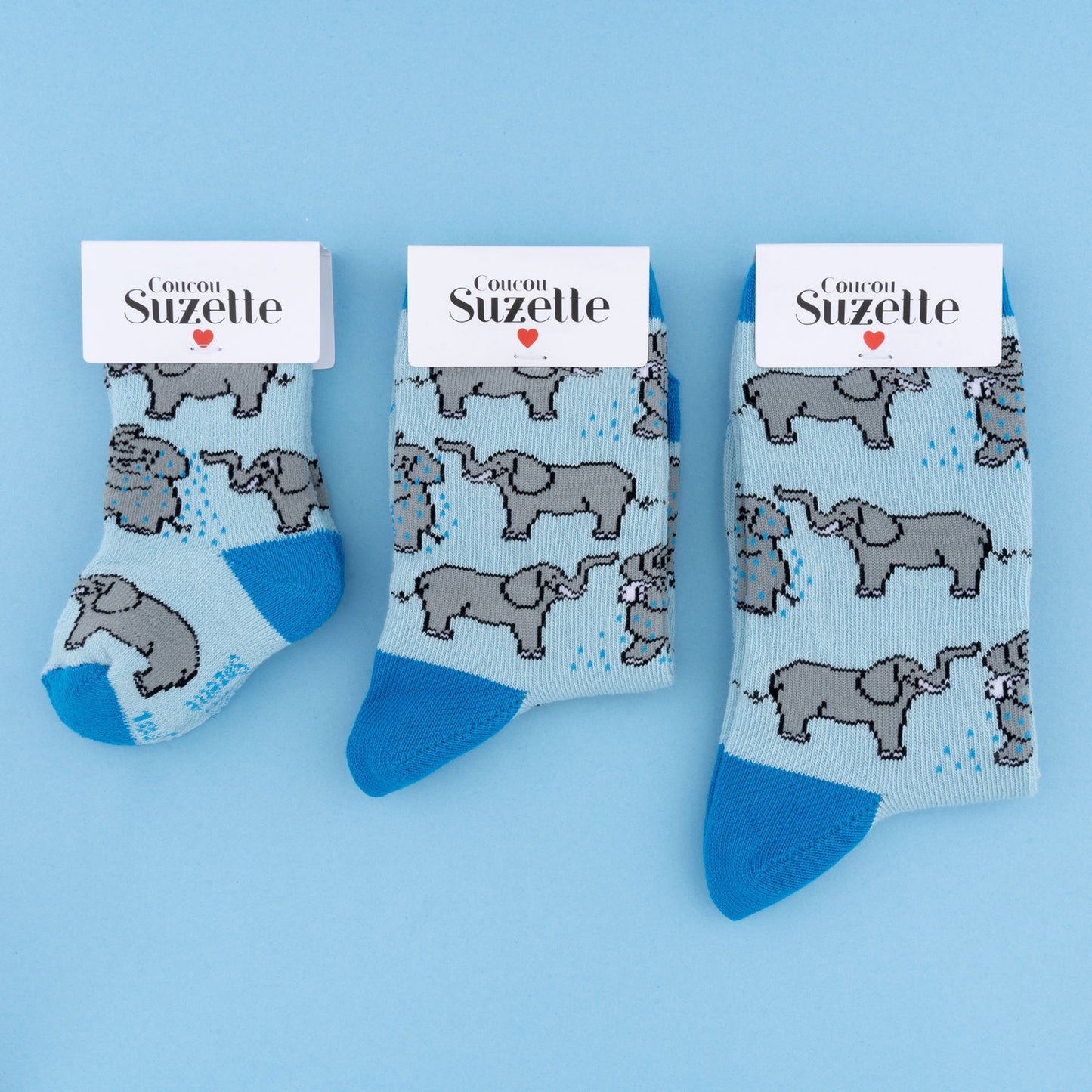 Chaussettes Douche Eléphant - Enfant - Coucou Suzette
