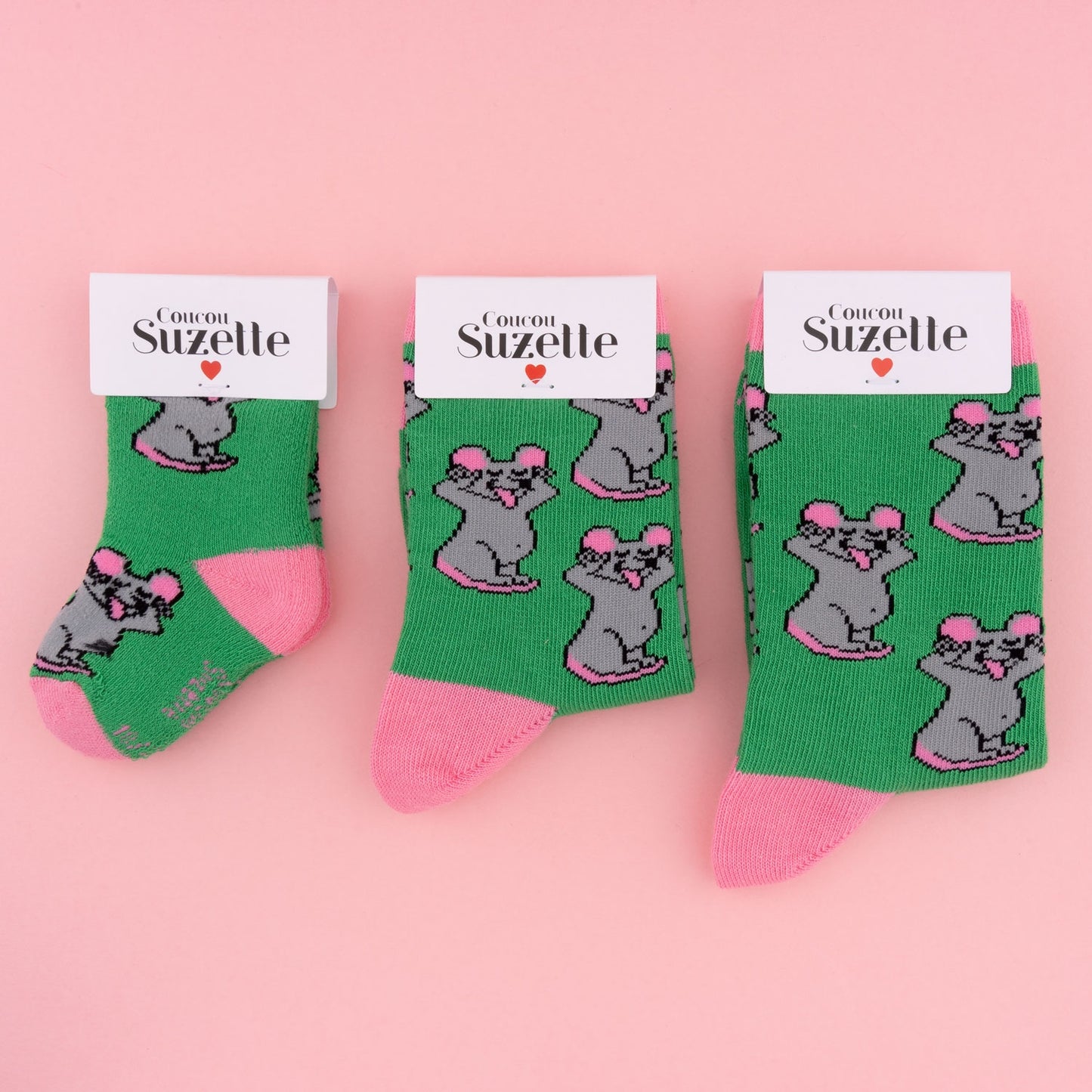 Chaussettes Chat & Souris Nananère - Enfant - Coucou Suzette