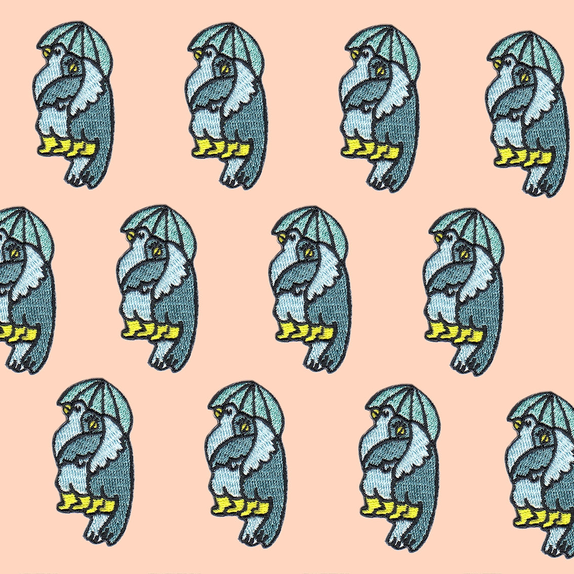 Ecusson Pigeons Parapluie - Coucou Suzette