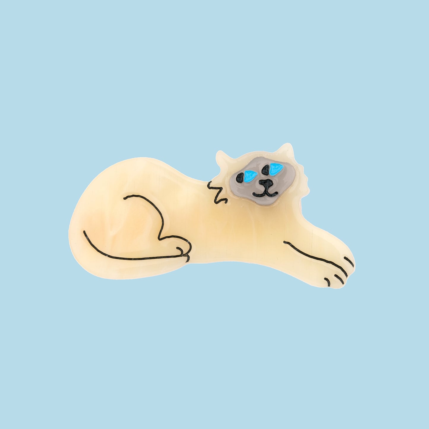 Siamese Cat Hair Clip