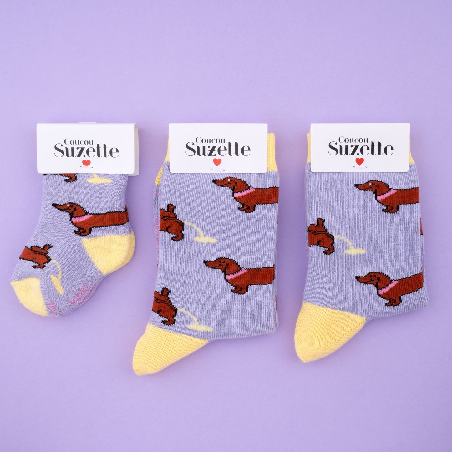 Chaussettes Teckel Pause Pipi - Enfant - Coucou Suzette