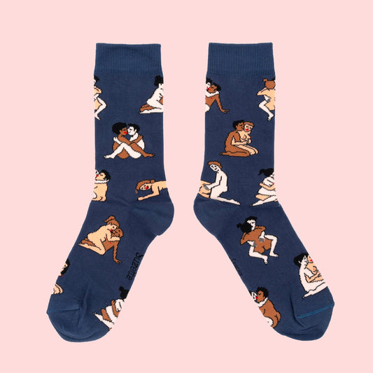 Chaussettes Kamasutra - Couples Heteros - Bleu